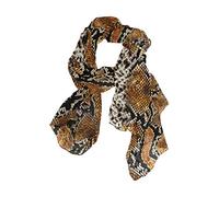 linomo Women's Chiffon Silk Large Scarf Snake Skin Leopard Print Long Shawl Wrap Silk Like Scarf