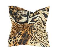 linomo Women's Chiffon Silk Scarf Animal Tiger Leopard Print Square Shawl Wrap Silk Like Scarf