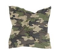 linomo Women's Chiffon Silk Scarf Camouflage Green Camo Square Shawl Wrap Silk Like Scarf
