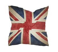 linomo Women's Chiffon Silk Scarf Vintage UK Flag Union Jack English England Square Shawl Wrap Silk Like Scarf