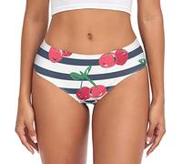 Linomo Womens Underwear Cherry Pattern Briefs Hipster Panties for Women Girls Multicolor