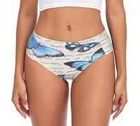 Linomo Womens Underwear Classic Butterfly Briefs Hipster Panties for Women Girls Multicolor