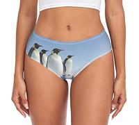 Linomo Womens Underwear Cute Animal Penguin Briefs Hipster Panties for Women Girls Multicolor