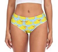 Linomo Womens Underwear Cute Yellow Duck Briefs Hipster Panties for Women Girls