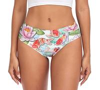 Linomo Womens Underwear Japanese Koi Briefs Hipster Panties for Women Girls Multicolor