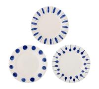 Linora plates - Set of 3 Blue one size