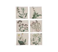 LINORICCI herbs-printed napkins (set of six) - Neutrals One Size