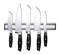 Linoroso 5Pcs Knife Set with Magnetic Holder UltraSharp Kitchen Knives Sets - Chef Santoku Bread Paring Knife for Cutting Fruit Meat, Forged German Carbon Stainless Steel Knives with Elegant Gift Box