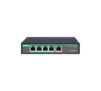 LINOVISION 4 Ports Gigabit PoE Passthrough Switch and PoE Extender with 90W PoE Input, IEEE802.3af/at/bt PoE Repeater, 1 in 4 Out POE Bosster, PoE Powed Switch for IP Cameras, IP Phone