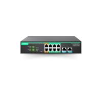 LINOVISION 8 Ports UltraReach PoE Switch Max 800m (2600ft) Long-Range PoE, 2 High PoE+ Ports, Remote Cloud Managed, Built-in 110W Power Supply for IP Cameras, PTZ, Access Points, and VoIP Devices