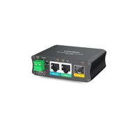 LINOVISION PoE Powered Fiber Media Converter with additional DC12V/24V and Gigabit Ethernet Output,No Local DC Power Required,Support Fiber Long Distance Transmission and Local IoT Terminal Connection