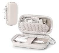 Linp Small Hard Travel Case for AirFly SE/Pro/Pro 2/Duo & Avantree Relay Bluetooth Transmitter Receivers, Protective Storage Bag for Wireless Audio Adapters and Headphone Airplane Gadgets (Beige)