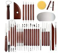 LINPHCEY 35-Piece Clay Sculpting Tools Set Perfect for Polymer Air Dry Modeling Clay Beginners & Professionals Ideal for DIY Pottery & Ceramics Tools for Clay Sculpey Sculpting & Crafting