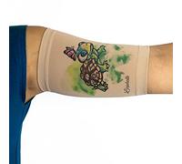 Linphelle Coverpicc - Upper Arm Cover for Picc Line, Soft Microfiber Arm Sleeve, Ideal for Picc Line, Glucose Sensor, Turtle, XL