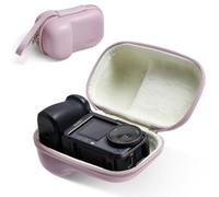 Linpr Action Camera Case for DJI Osmo Action 6 with Handle Attached, Purple | Hard Travel Case Fits Action 5 Pro / Insta360 Ace Pro 2 with Attached Side Grip Cage, Compact Storage Bag with Wrist Strap