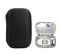 Linpr Blood Glucose Meter Storage Case, Hard Diabetic Supplies Box, Portable Travel Bag for Storing Blood Collection Needles, Blood Sugar Test Strips and Medication (Black, M)