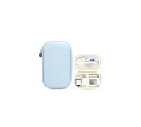 Linpr Blood Glucose Meter Storage Case, Hard Diabetic Supplies Box, Portable Travel Bag for Storing Blood Collection Needles, Blood Sugar Test Strips and Medication (Blue, M)