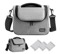 Linpr Camera Bag, Small Crossbody Camera Case, SLR/DSLR Shoulder Messenger Bag Professional, Waterproof Camera Bags for Photographers, Compatible with Canon/Sony/Nikon Camera and Lens (Grey,Middle)