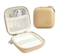 Linpr Card Reader Case for Square Contactless & Chip Reader (1st/2nd Gen), Mini Hard Shell Carrying Bag, Fits Credit Card Scanner, USB Cables & Small Accessories (Light Khaki)