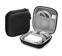 Linpr Charger Case for Macbook, Portable Tech Electronic Organizer Bag, Small Travel Storage Pouch for Laptop Accessories, MacBook Power Adapter, Charging Cords, USB Drives, Power Bank (Black PU, M)