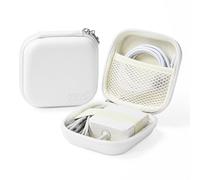 Linpr Charger Case for MacBook, Portable Tech Electronic Organizer Bag, Small Travel Storage Pouch for Laptop Accessories, MacBook Power Adapter, Charging Cords, USB Drives, Power Bank (White,M)