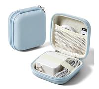 Linpr Charger Case for Macbook, Portable Tech Electronic Organizer Bag, Small Travel Storage Pouch for Laptop Accessories, MacBook Power Adapter, Charging Cords, USB Drives, Power Bank Blue, M