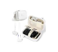 Linpr Digital Camera Bag, Compatible with Canon Powershot/G7X Mark III/SX740/KODAK PIXPRO/Sony RX100 VII/Ricoh GR/Panasonic, Portable Waterproof Hard Case with Lanyard and Shoulder Strap (White)