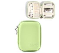 Linpr Digital Camera Case Compatible with CAMKORY/for Kodak PIXPRO FZ45/FZ55/for Lecran/for VAHOIALD/for Canon IXUS 285 HS, Small Travel Cameras Storage Holder for Accessories SD Card (Mint Green)