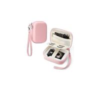 Linpr Digital Camera Case Compatible with Kodak PIXPRO FZ45/FZ55/CAMKORY DC403, Hard Protective Bag with Mesh Pockets, Small Travel Cameras Storage Holder for Accessories SD Card (Pink)