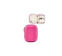 Linpr Digital Camera Case for Kodak PIXPRO FZ45/FZ55/IXNAIQY, Rose Pink | Compact Bag Compatible with CAMKORY DC403/Canon IXUS 285 HS/PowerShot, Small Travel Cameras Storage Holder for SD Card