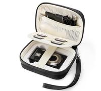 Linpr Digital Camera Case for KODAK PIXPRO FZ55/ FZ45 /FZ43/ CAMKORY DC403, Protective Travel Compact Digital Cameras Hard Carrying Bag with Wrist Strap, SD Card Storage Pocket (Black)