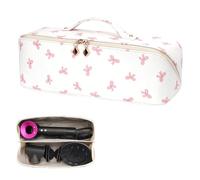 Linpr Hair Tool Travel Bag, Hair Dryer Case for Dyson Airwrap, Pink Bow