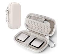Linpr Heart Rate Monitor Case Compatible with KardiaMobile 6L & 1L, Travel Hard Shell Carrying Case for AliveCor Personal EKG Monitoring Devices, Includes Pill Box (Beige)