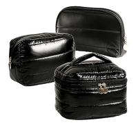 Linpr Makeup Bag 3 Pcs Cosmetic Bags Set (Black Down)