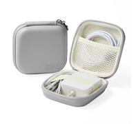 Linpr Portable Charger Case, Portable Tech Electronic Organizer Bag, Small Travel Storage Pouch for Laptop Accessories, MacBook Power Adapter, Charging Cords, USB Drives, Power Bank (Grey, M)