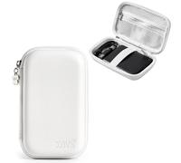 Linpr Portable External Hard Drive Case 2.5" for Seagate, Shockproof Power Bank Cases Organiser EVA Travel Cable Organiser for Toshiba Hitachi Samsung SSD 1 TB 2 TB Usb Carry Case (White)