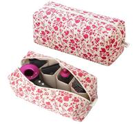 Linpr Portable Travel Organizer for Dyson Airwrap/Supersonic, Flower Red