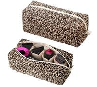 Linpr Portable Travel Organizer for Dyson Airwrap/Supersonic, Leopard Brown