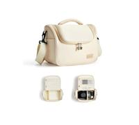 Linpr SLR/DSLR Camera Bag, Waterproof Crossbody Camera Case, Beige, Small | Shoulder Messenger Bag Professional, Camera Bags for Photographers, Compatible with Canon/Sony/Nikon/Fujifilm Camera and Lens