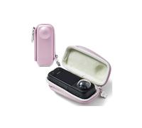 Linpr Small Portable Bag for Insta 360 X5/X4, Compact Storage Box for Action Cameras, Waterproof Hard Case Travel Bag, Camera Protective Case Accessories with Carabiner, purple, simple