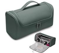 Linpr Travel Case Compatible with Dyson Airwrap Styler, Portable Storage Bag for Hair Curler and Attachments, Waterproof Travel Organizer with Hanging Hook Multi-pockets (Green)