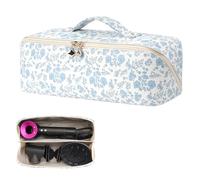Linpr Travel Storage Bag for Dyson Airwrap/Shark Flexstyle, Flower Blue