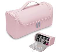 Linpr Travel Storage Bag for Dyson Hair Dryer, Travel Case with Hook, Curler and Accessories Organizer, Large-Capacity Case Holder, Portable Carrying Case, Storage Organizer Bag for Women (Pink)