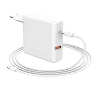 LinQ 108W Wall Charger USB C Power Delivery Port USB Cable 2m, White