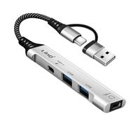 LinQ 4-in-1 USB-C Hub with 2x USB 2.0 and 2x USB-C Audio and Synchronisation