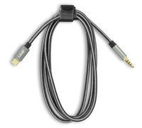 LinQ Audio Cable USB-C to 3.5mm 4 Pin Male Nylon Braided Jack 1.5m, Grey