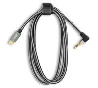 LinQ Cable USB-C to Jack 3.5mm 4 Pin Male Connector Angled Nylon 1.5m, Grey