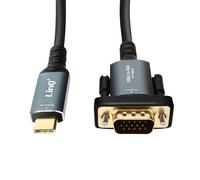 LinQ Cable USB-C to VGA Full HD 1080p Plug and Play Length 1.8m, Dark grey