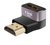 LinQ HDMI Male to Female 8K UHD Video Adapter Low Vertical Angled