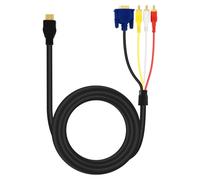 LinQ HDMI to VGA Male and 3 RCA Male Video Cable 1.5m
